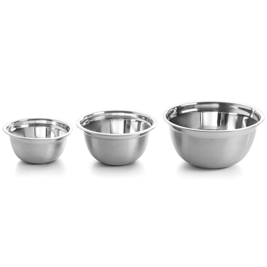 Oster Rosamond 3 Piece Stainless Steel Mixing Bowl Set in Silver - Image 2 of 5