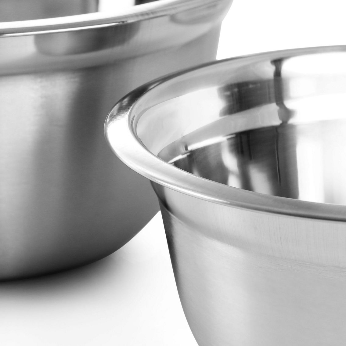 Oster Rosamond 3 Piece Stainless Steel Mixing Bowl Set in Silver - Image 4 of 5