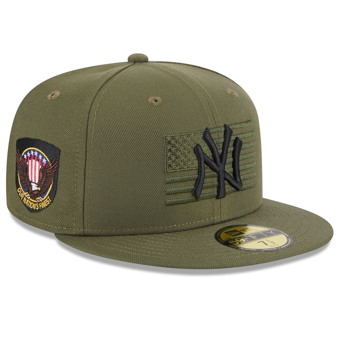 New Era Men's Green New York Yankees 2023 Armed Forces Day On-Field 59FIFTY Fitted Hat - Image 1 of 4