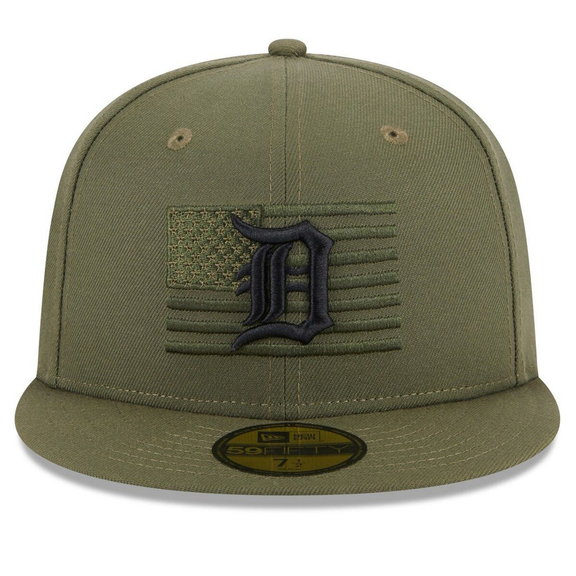 New Era Men's Green Detroit Tigers 2023 Armed Forces Day On-Field 59FIFTY Fitted Hat - Image 3 of 4