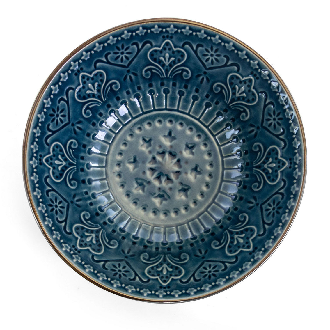 Elama  Deep Sea Mozaic 16 Piece Luxurious Stoneware Dinnerware with Complete Set - Image 4 of 5