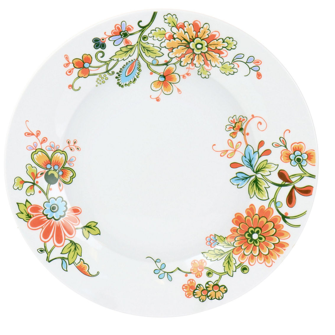 Elama Spring Bloom 16 Piece Round Porcelain Dinnerware Set - Image 3 of 5