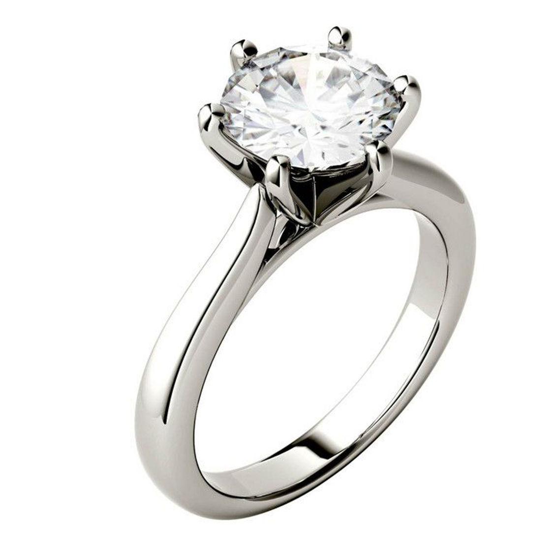 Charles & Colvard 1.90cttw Moissanite Solitaire Engagement Ring in 14k White Gold - Image 2 of 5