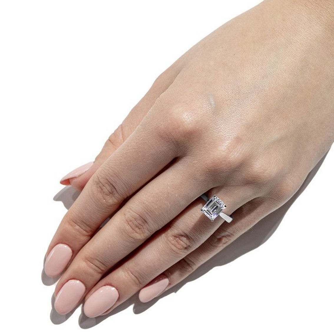 Charles & Colvard 2.52cttw Moissanite Emerald Cut Solitaire Ring in 14k White Gold - Image 3 of 5
