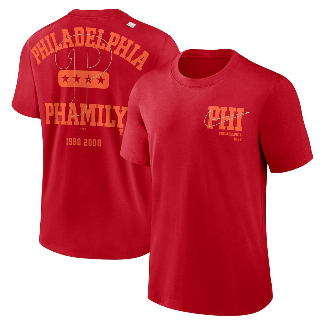 Nike Men's Red Philadelphia Phillies Statement Game Over T-Shirt - Image 2 of 4