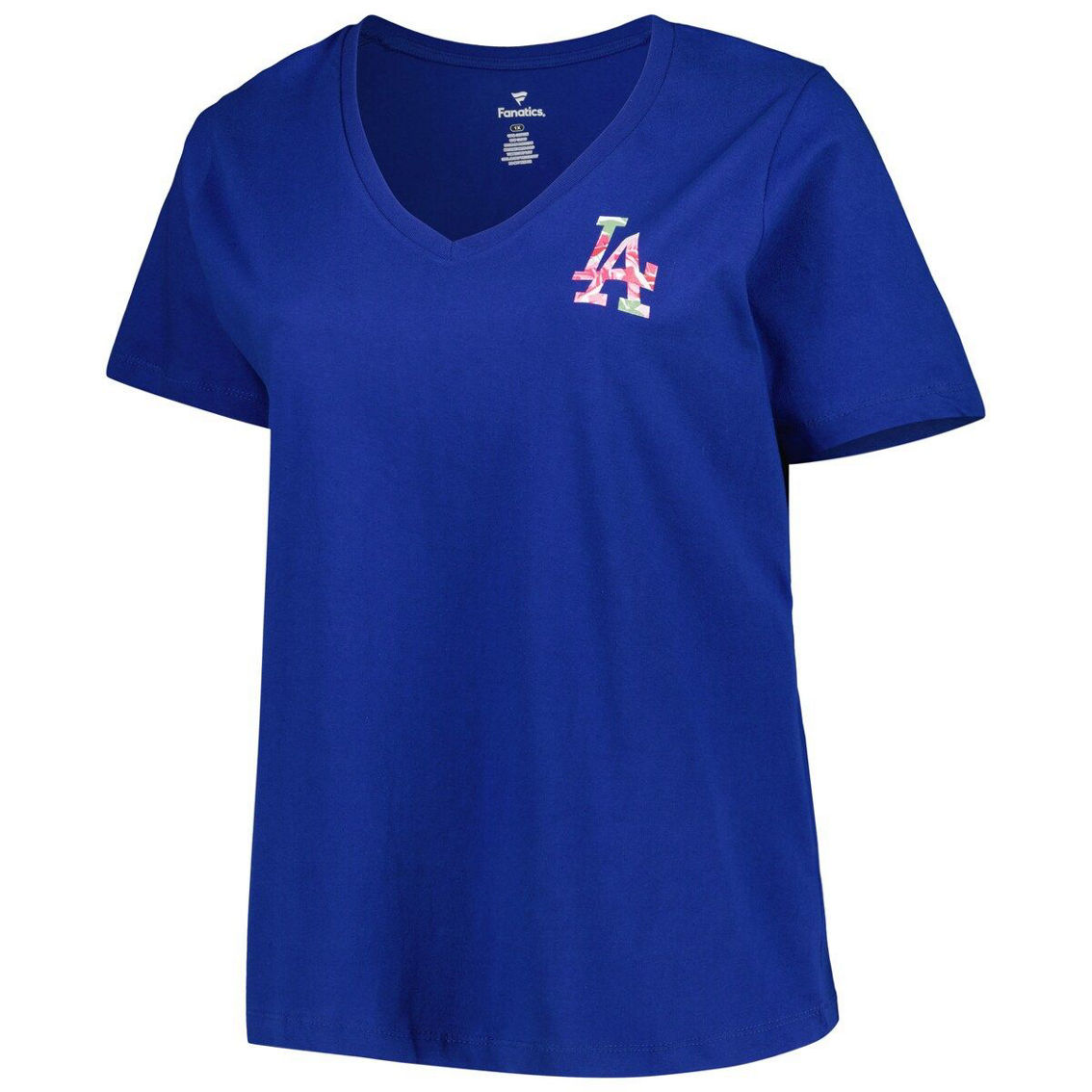 Profile Women's Royal Los Angeles Dodgers Mother's Day Plus Size Best Mom Ever V-Neck T-Shirt - Image 3 of 4