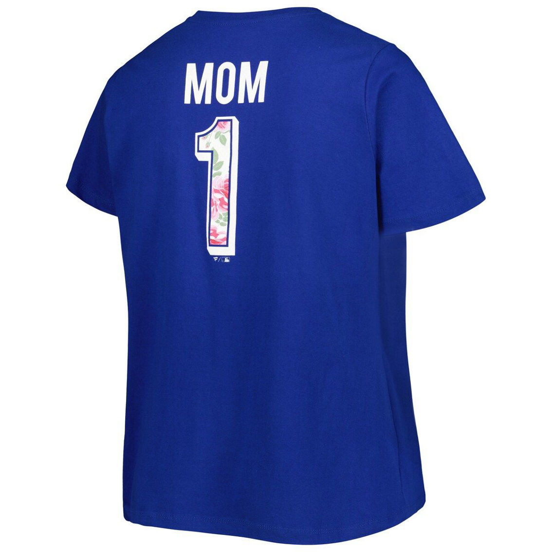 Profile Women's Royal Los Angeles Dodgers Mother's Day Plus Size Best Mom Ever V-Neck T-Shirt - Image 4 of 4