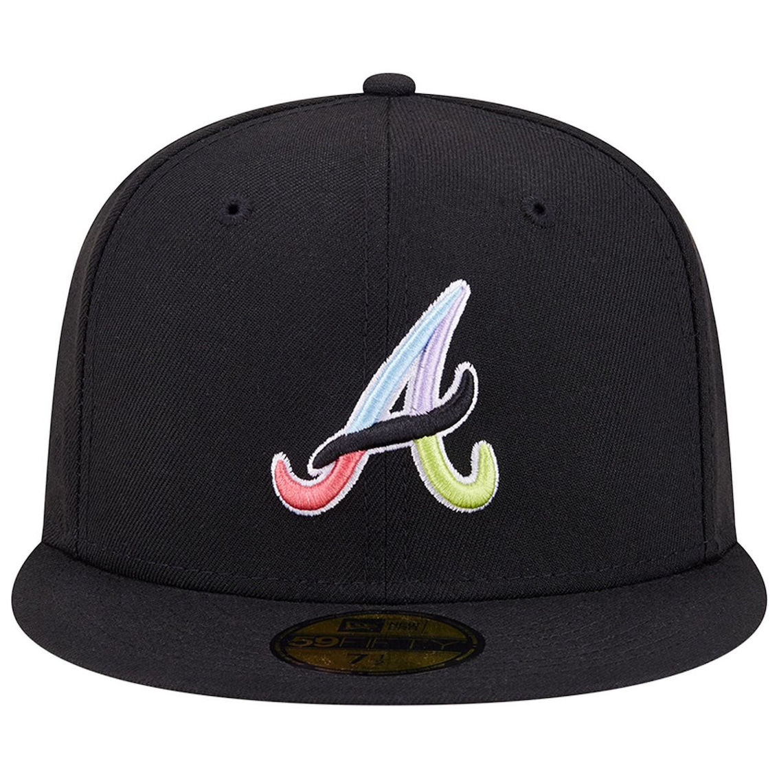 New Era Men's Black Atlanta Braves Multi-Color Pack 59FIFTY Fitted Hat - Image 3 of 4