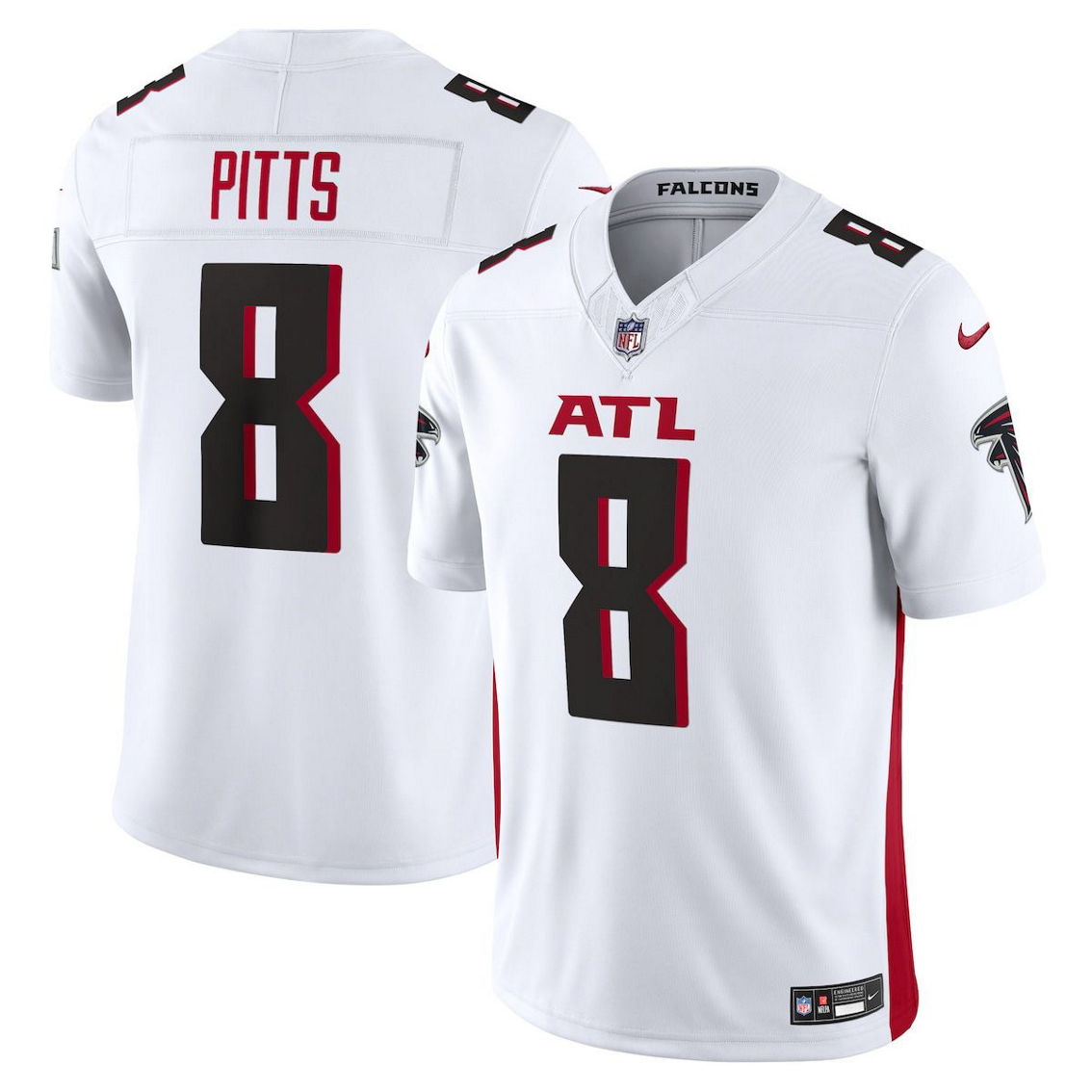 Nike Men's Kyle Pitts White Atlanta Falcons Vapor F.U.S.E. Limited Jersey - Image 2 of 4