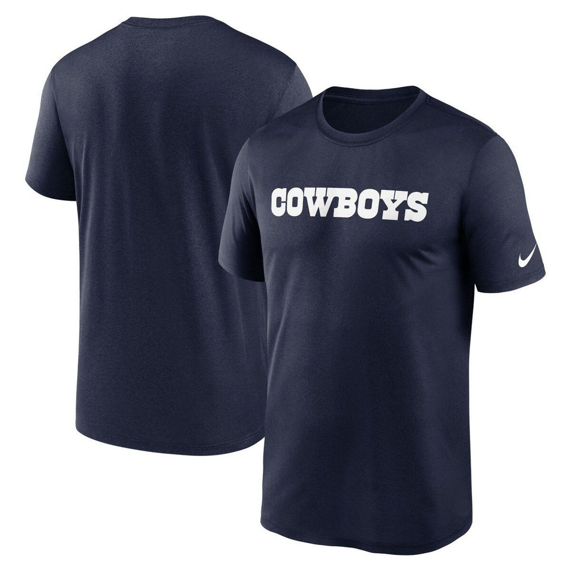 Nike Men's Navy Dallas Cowboys Legend Wordmark Performance T-Shirt - Image 2 of 4