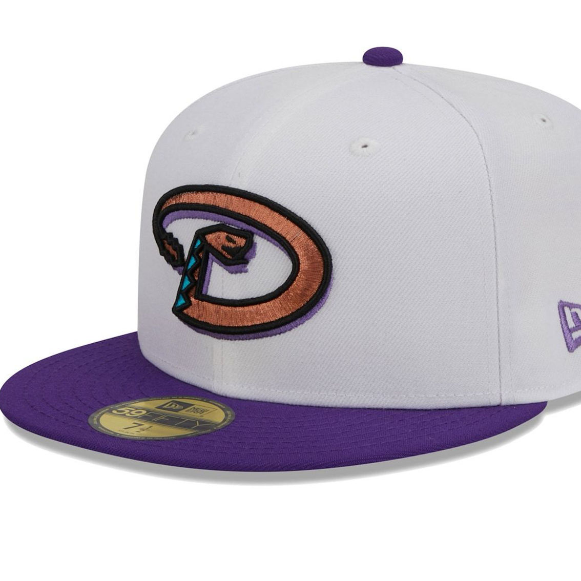 New Era Men's White/purple Arizona Diamondbacks Optic 59fifty Fitted Hat, Fan  Shop