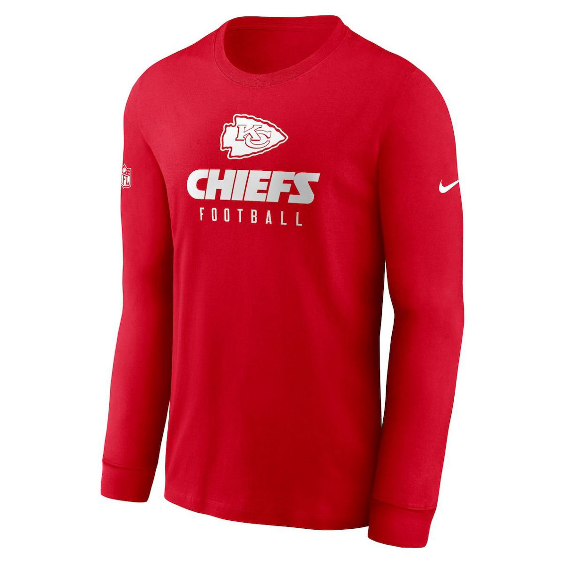 Nike Men's Red Kansas City Chiefs Sideline Performance Long Sleeve T-Shirt - Image 3 of 4