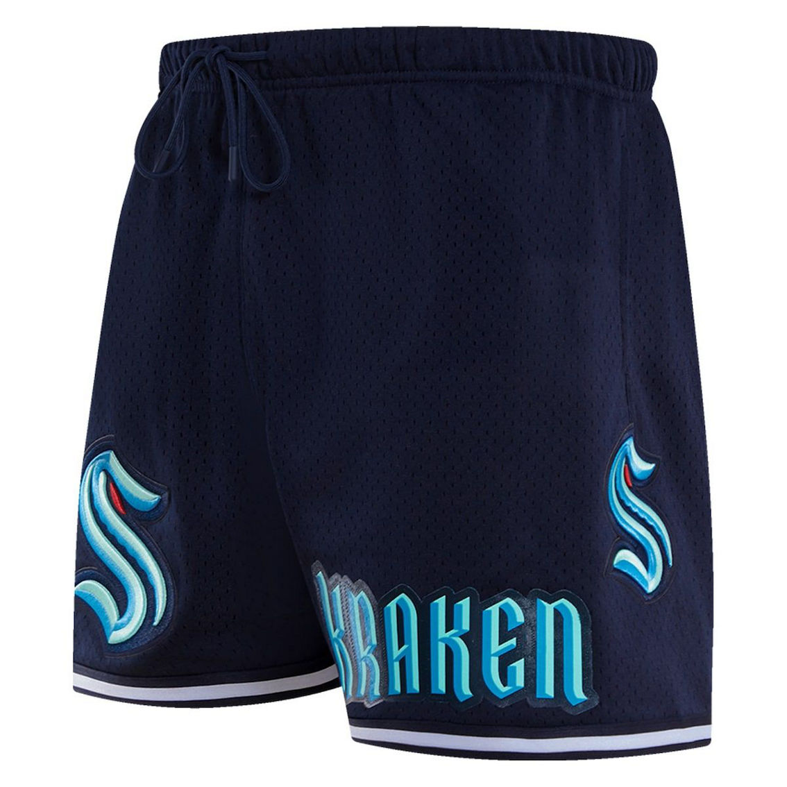 Pro Standard Men's Navy Seattle Kraken Classic Mesh Shorts - Image 3 of 4