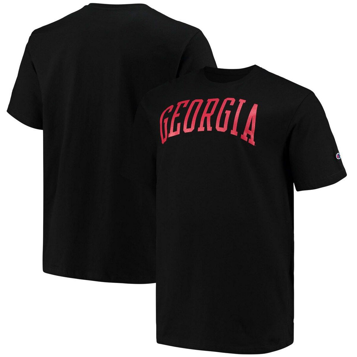 Champion Men's Black Georgia Bulldogs Big & Tall Arch Team Logo T-Shirt - Image 2 of 4