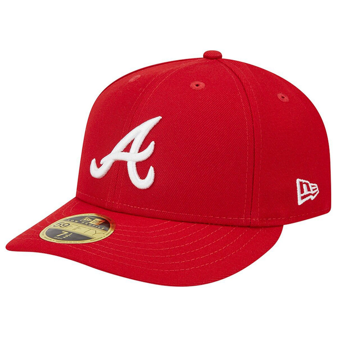 New Era Men's Scarlet Atlanta Braves Low 59FIFTY Fitted Hat - Image 2 of 4