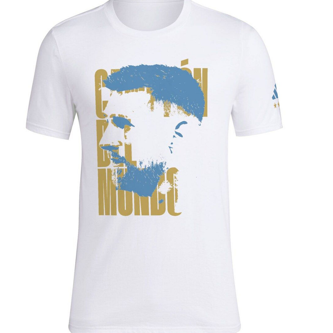 adidas Men's Lionel Messi White Argentina National Team Campeones T-Shirt - Image 3 of 4