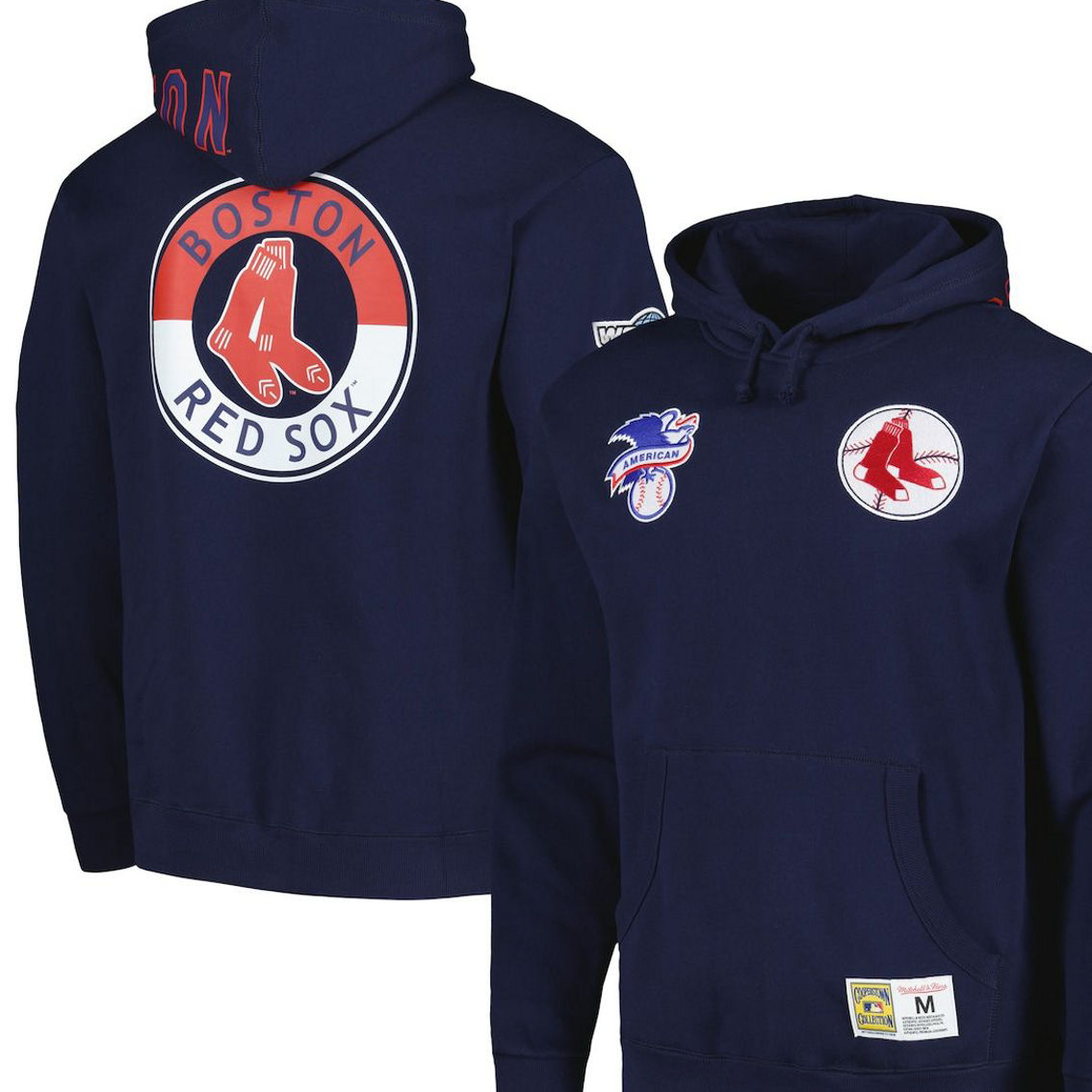 Men's Mitchell & Ness Navy Boston Red Sox City Collection Pullover Hoodie Size: Large