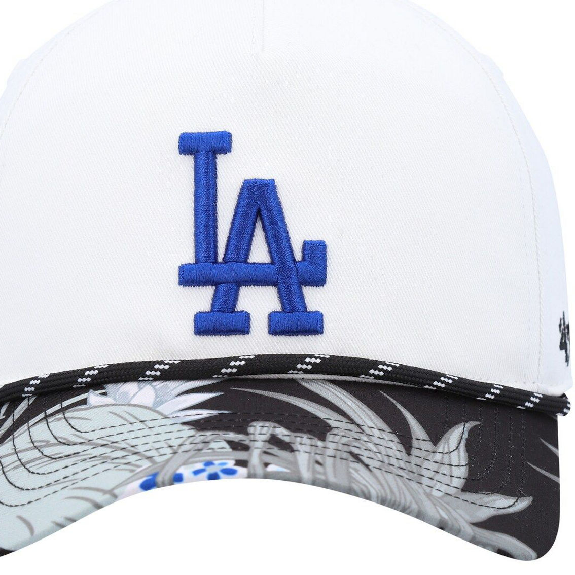 '47 Men's White Los Angeles Dodgers Dark Tropic Hitch Snapback Hat - Image 3 of 4