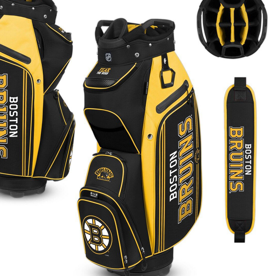 WinCraft Boston Bruins Bucket III Cooler Cart Golf Bag - Image 3 of 3