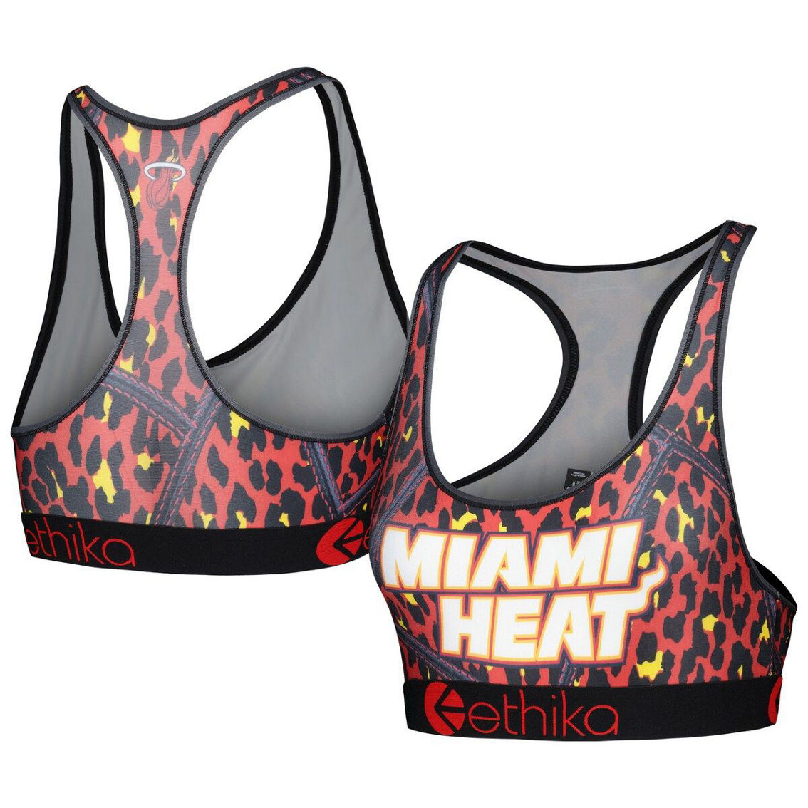 Ethika Women's Red Miami Heat Racerback Sports Bra - Image 2 of 4