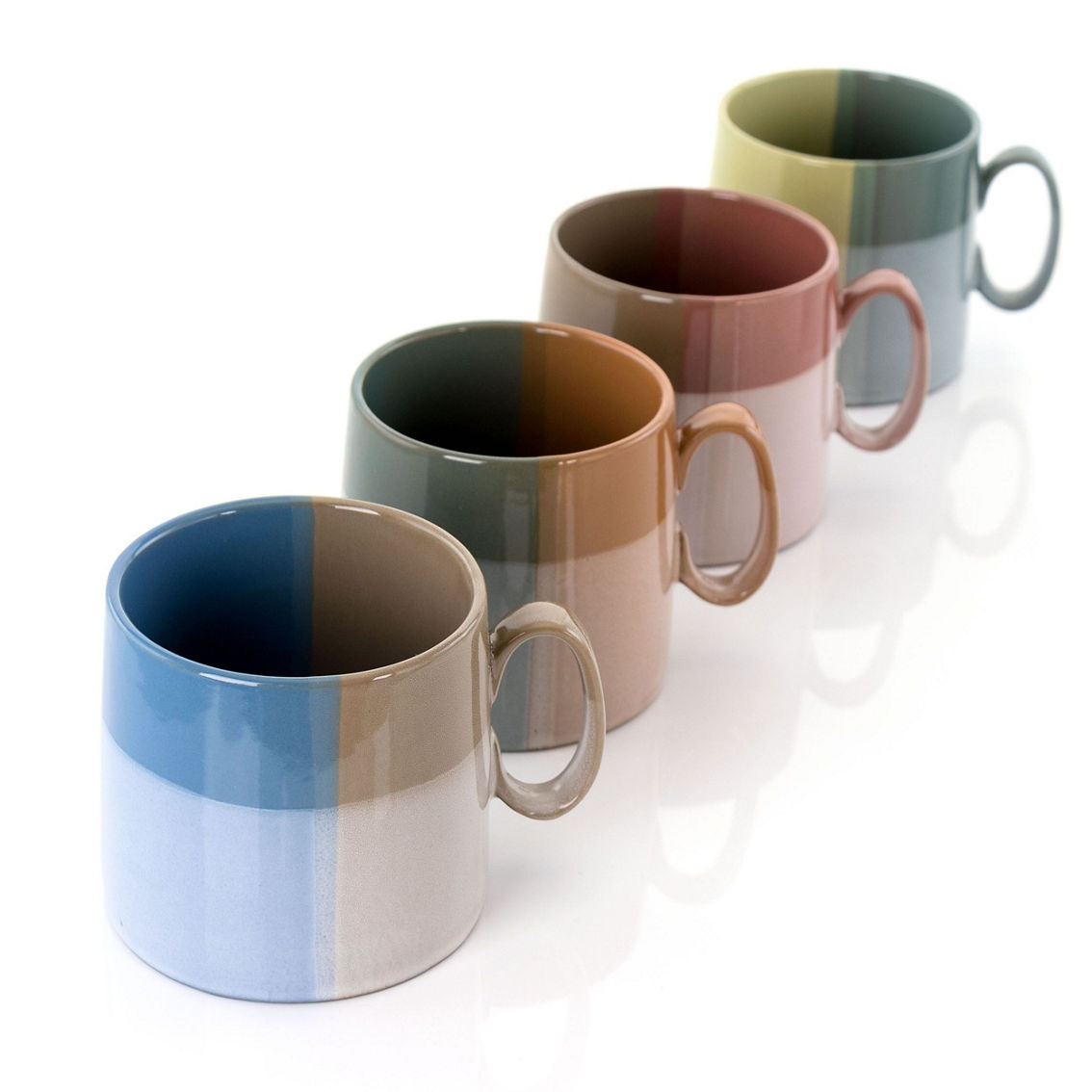 Gibson Home Glasgow 4 Piece 19.5 Ounce Fine Ceramic Cup Set in Assorted Designs - Image 3 of 5