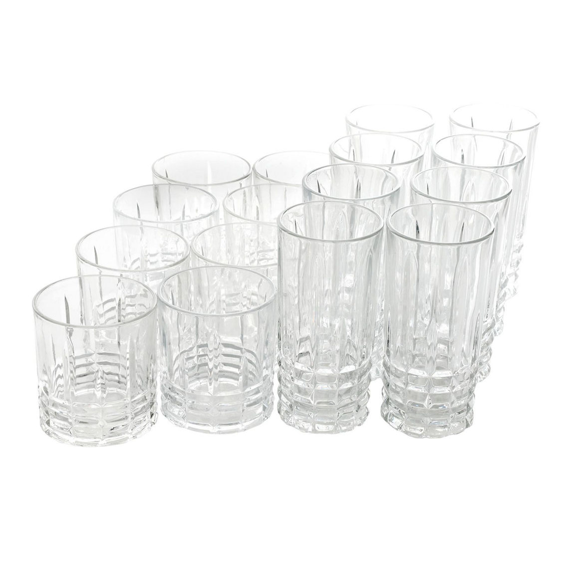 Gibson Home Jewelite 16 Piece Tumbler and Double Old Fashioned Glass Set - Image 2 of 5