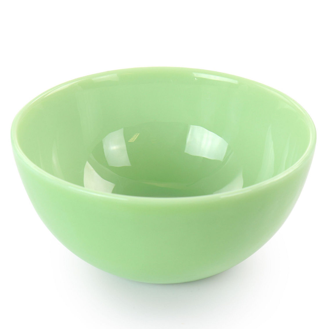 Martha Stewart 2 Piece 6 Inch Jadeite Glass Bowl Set in Jade Green - Image 2 of 5