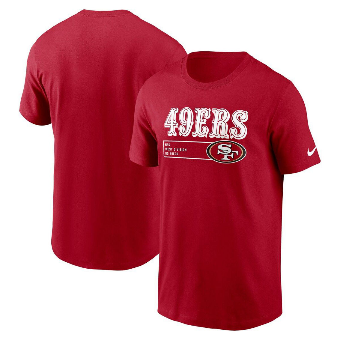 Nike Men's Scarlet San Francisco 49ers Division Essential T-Shirt - Image 2 of 4