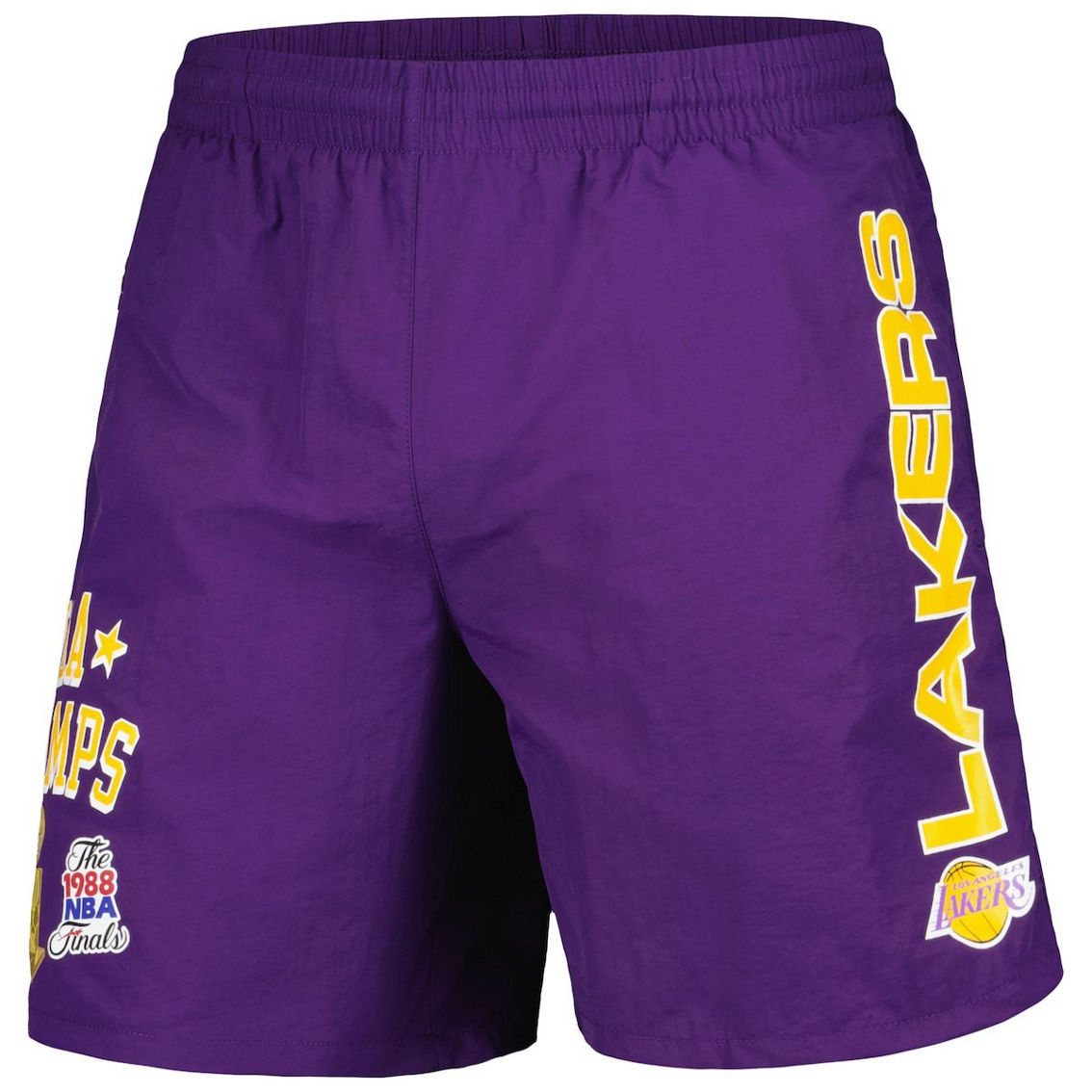 Mitchell & Ness Men's Purple Los Angeles Lakers 1988 Finals s Heritage Shorts - Image 3 of 4