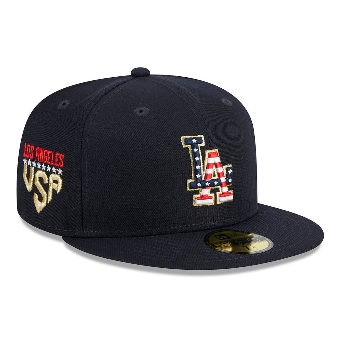 New Era Men's Navy Los Angeles Dodgers 2023 Fourth of July 59FIFTY Fitted Hat - Image 2 of 4