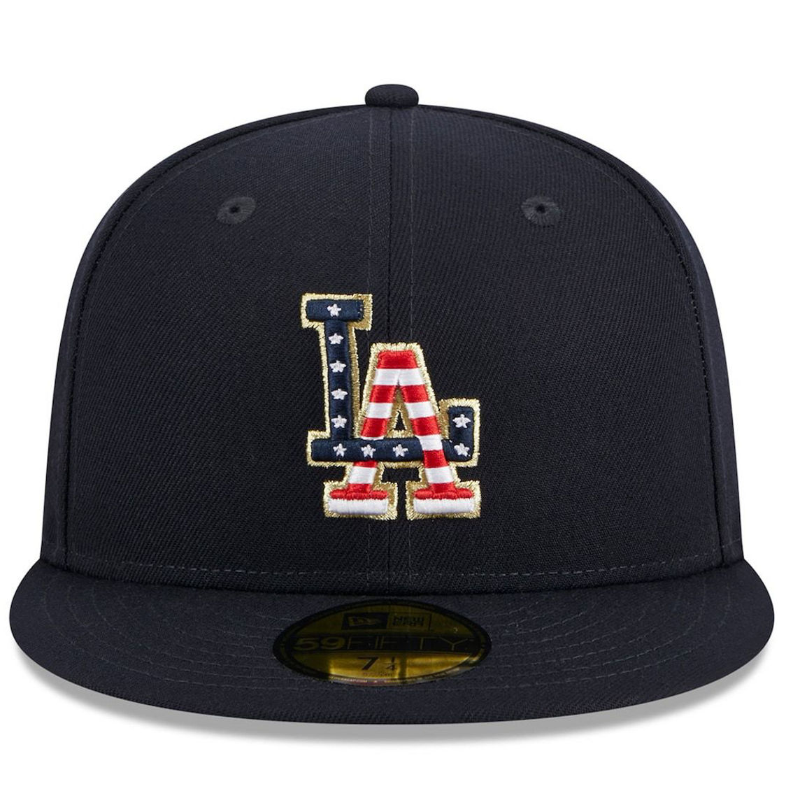 New Era Men's Navy Los Angeles Dodgers 2023 Fourth of July 59FIFTY Fitted Hat - Image 3 of 4