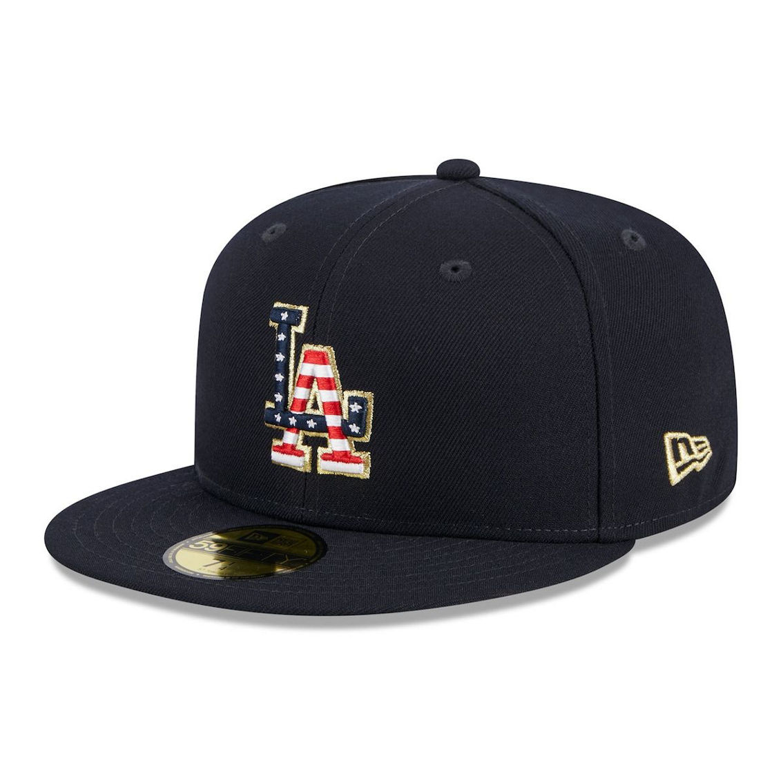 New Era Men's Navy Los Angeles Dodgers 2023 Fourth of July 59FIFTY Fitted Hat - Image 4 of 4