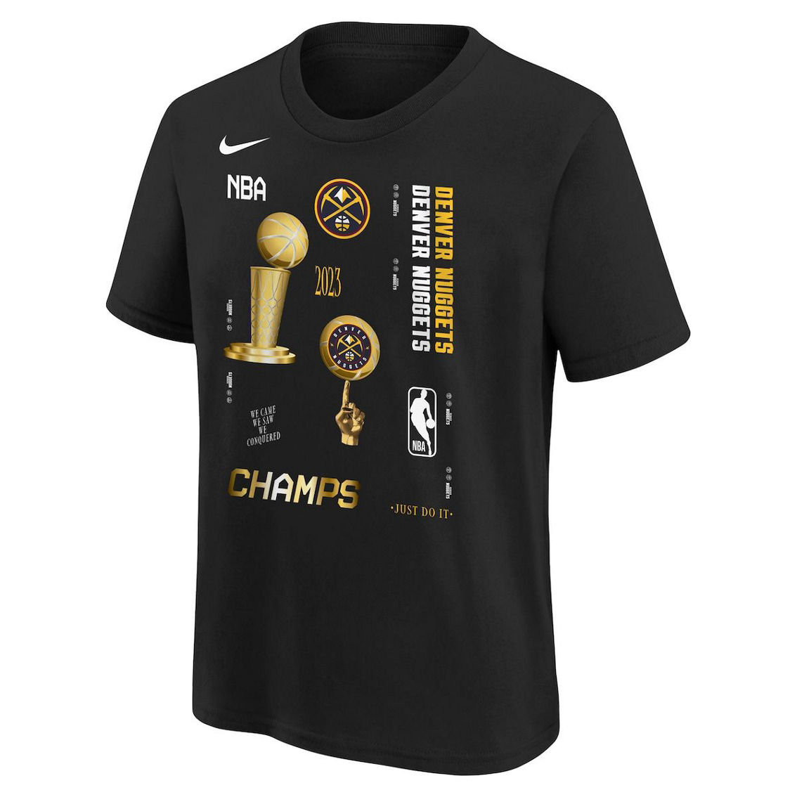 Nike NBA Youth Black Denver Nuggets 2023 NBA Finals s Celebration Expressive T-Shirt - Image 3 of 4