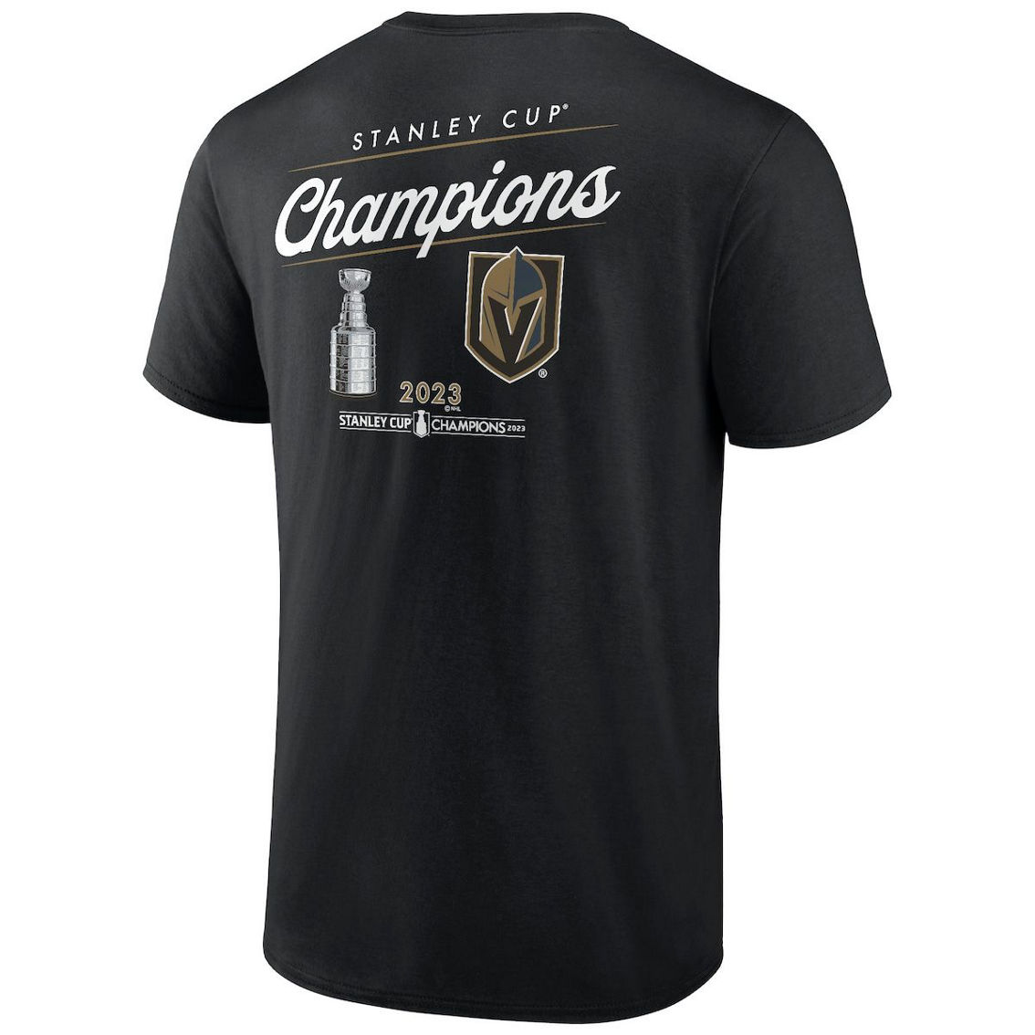 Fanatics Men's Fanatics Black Vegas Golden Knights 2023 Stanley Cup s Logo T-Shirt - Image 4 of 4