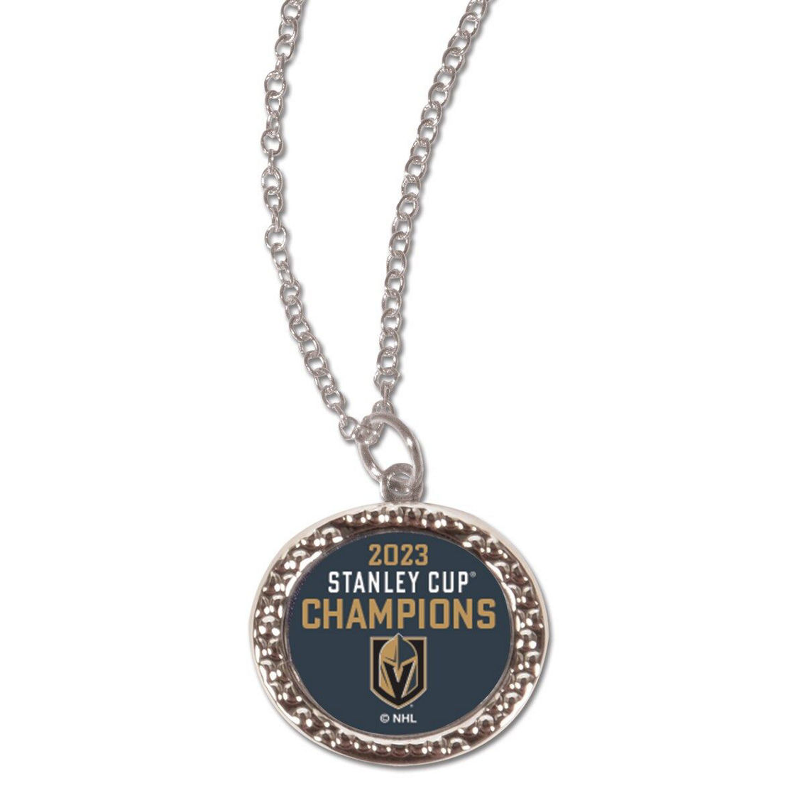 WinCraft Vegas Golden Knights 2023 Stanley Cup s Round Logo Necklace - Image 1 of 2