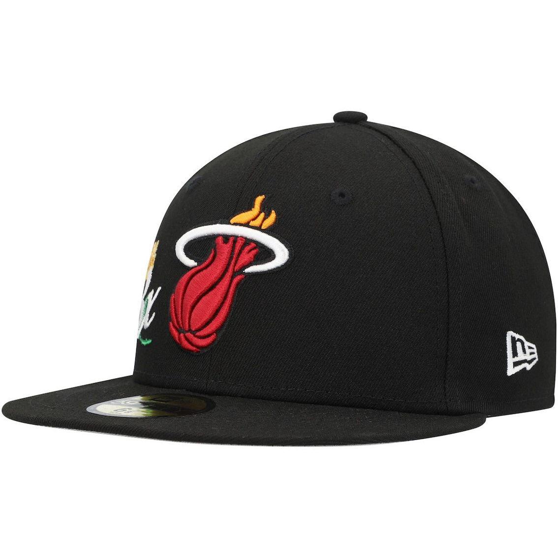 New Era Men's Black Miami Heat Crown Champs 59FIFTY Fitted Hat - Image 4 of 4