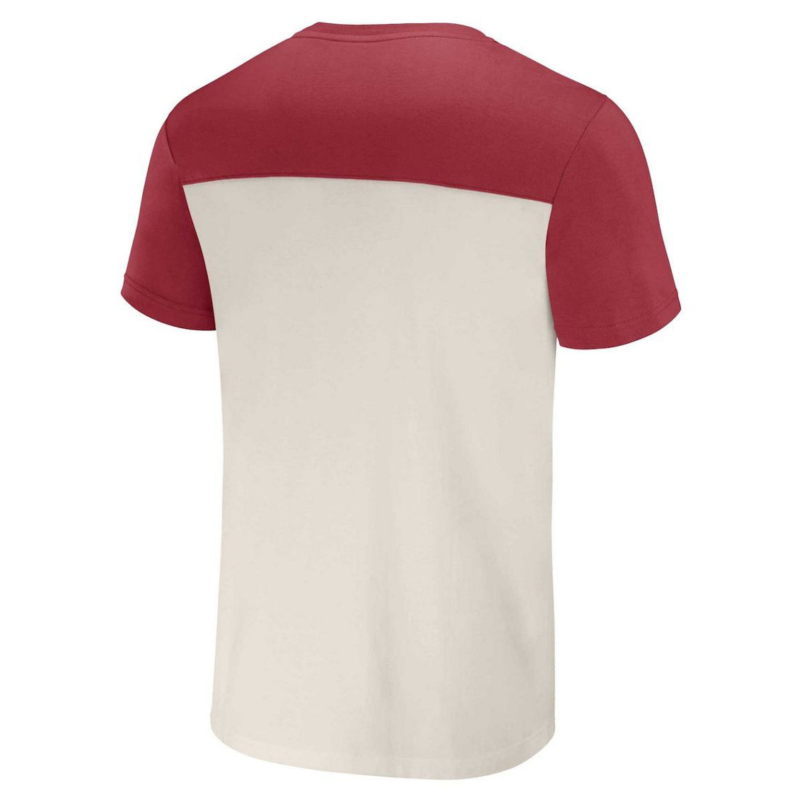 NFL x Darius Rucker Collection by Fanatics Men's Cream San Francisco 49ers Colorblocked T-Shirt - Image 4 of 4