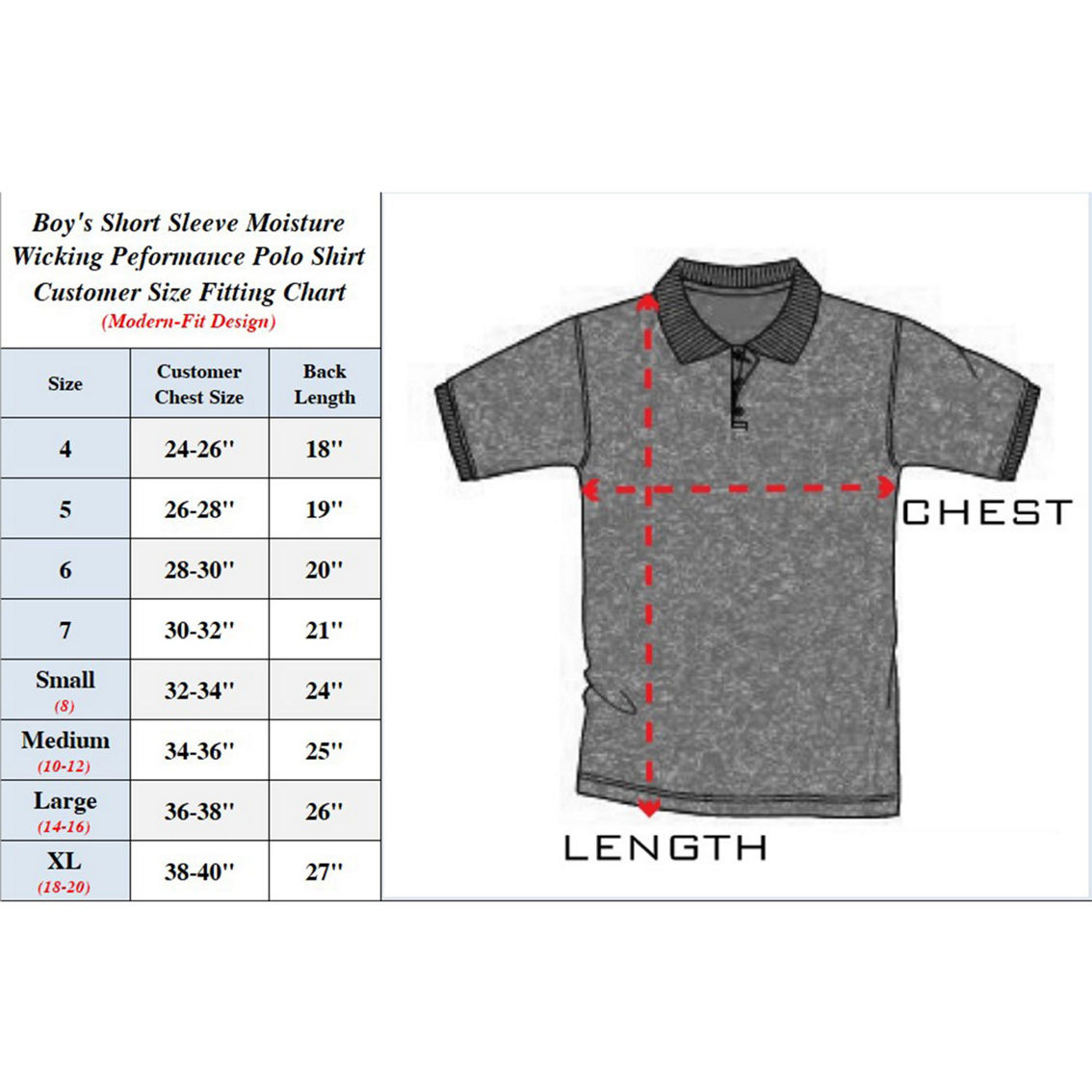 Galaxy By Harvic Children's Short Sleeve Moisture Wicking Polo Shirt - Image 2 of 2