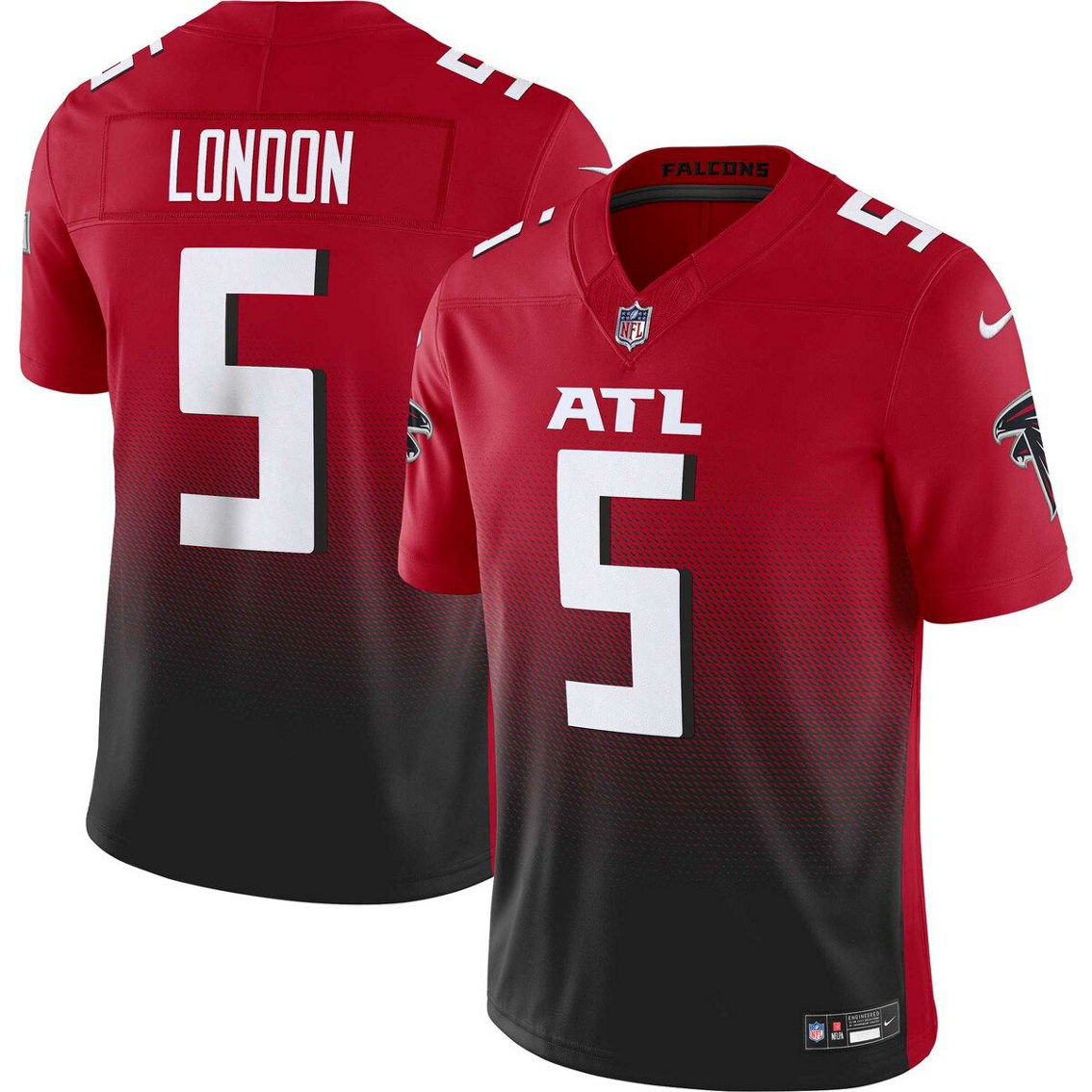 Nike Men's Drake London Red Atlanta Falcons Vapor F.U.S.E. Limited Jersey - Image 2 of 4