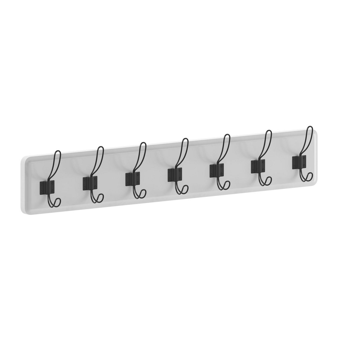 Flash Furniture Wall Mount Storage Rack with 7 Hooks - Image 4 of 5