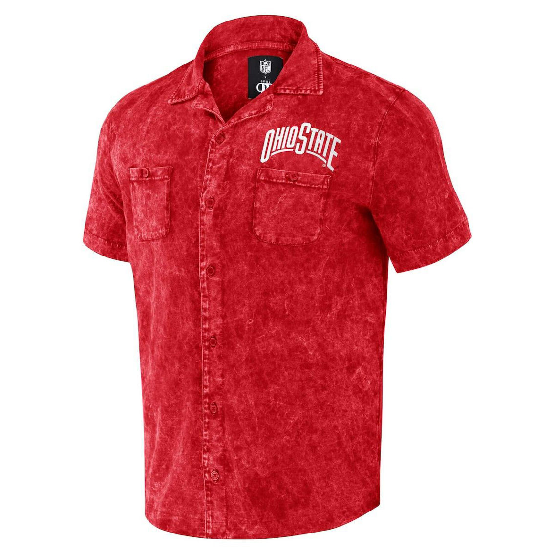 Darius Rucker Collection by Fanatics Men's Darius Rucker Collection by Fanatics Scarlet Ohio State Buckeyes Team Color Button-Up Shirt - Image 3 of 4