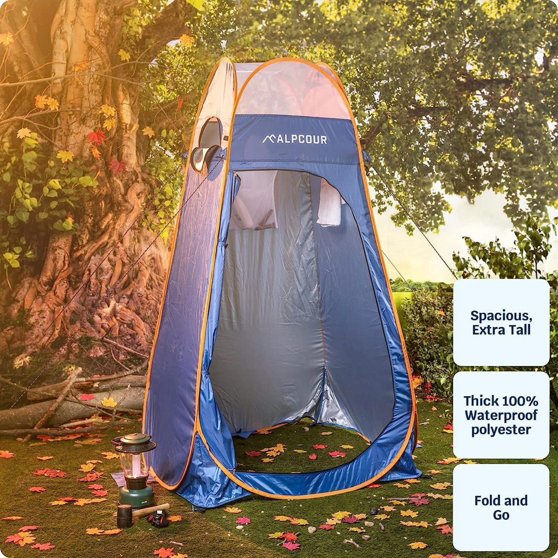 Alpcour Privacy Pop-Up Tent - Portable Spacious & Waterproof for Camping - Image 2 of 5