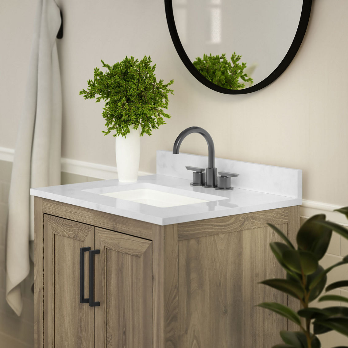 Flash Furniture Vanity Cabinet with Sink & Open Storage - Image 3 of 5