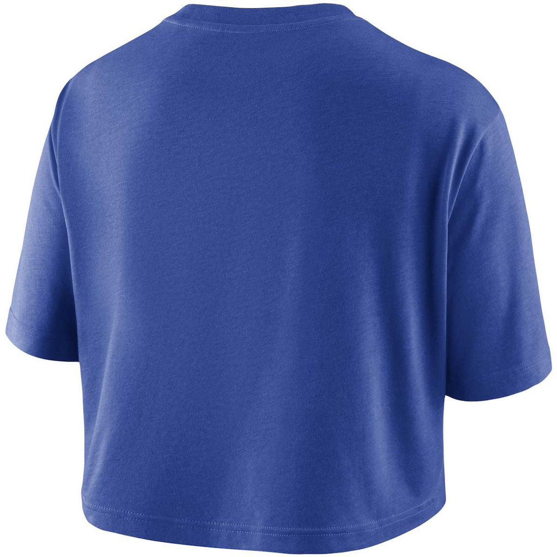 Nike Women's Royal Duke Blue Devils Wordmark Cropped T-Shirt - Image 4 of 4