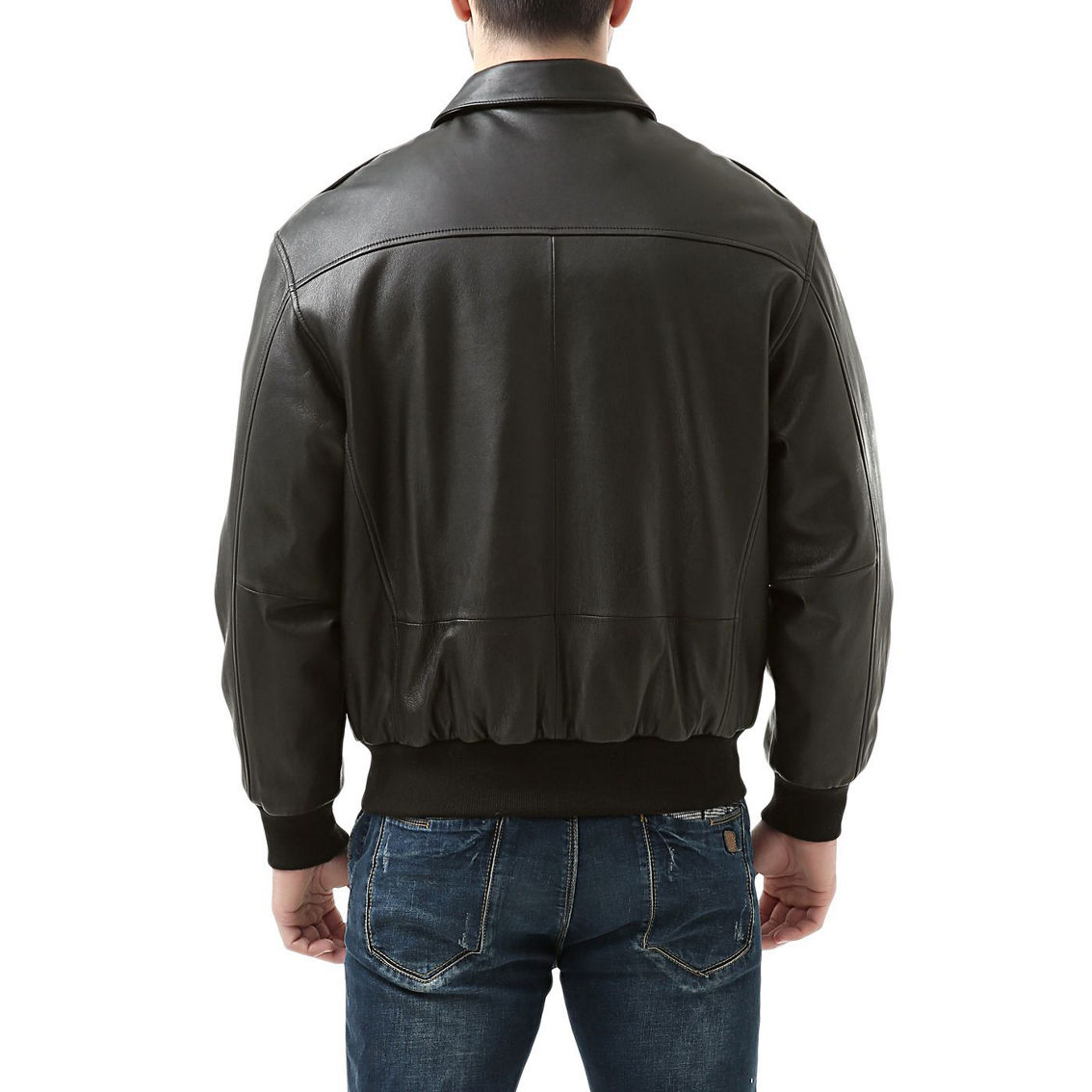 Landing Leathers Men Air Force A-2 Goatskin Leather Bomber Jacket - Regular & Tall - Image 4 of 4