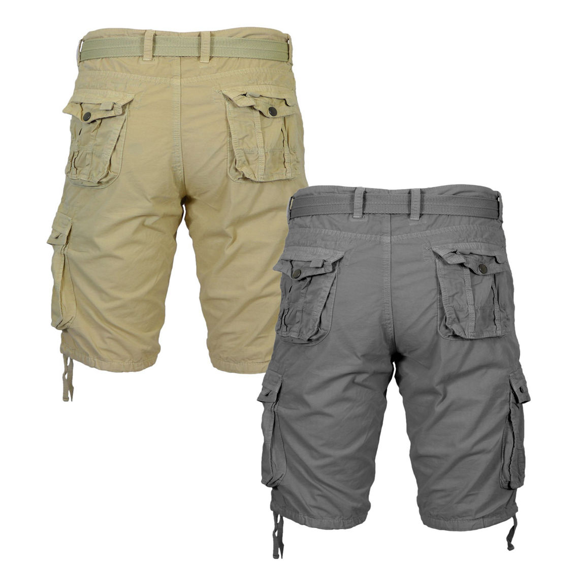 2-pack Men's Vintage Cotton Cargo Belted Shorts (sizes, 30-42) | Shorts ...
