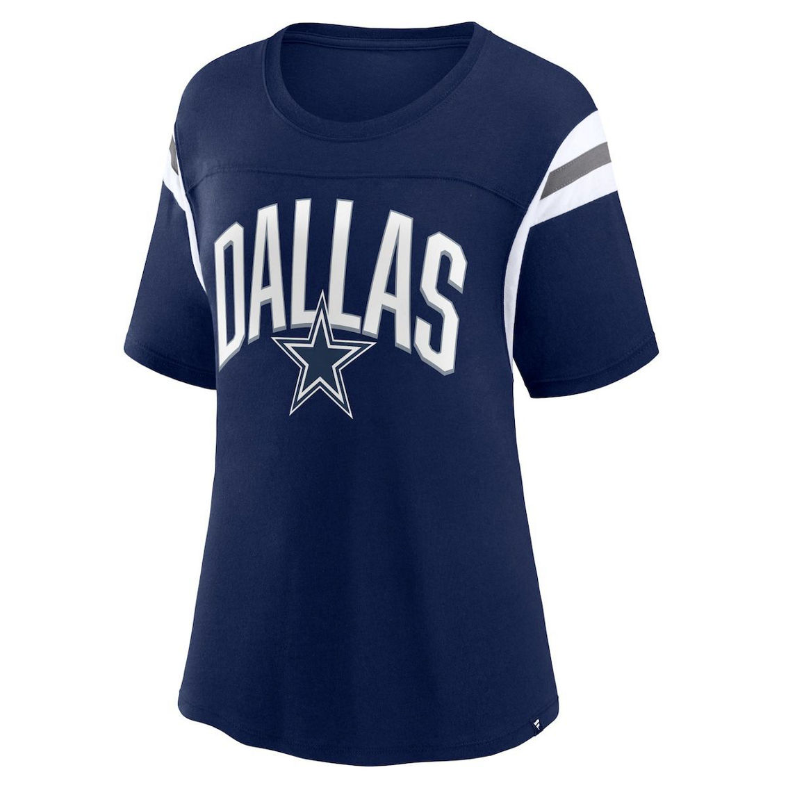 Fanatics Women's Fanatics Navy Dallas Cowboys Earned Stripes T-Shirt - Image 3 of 4