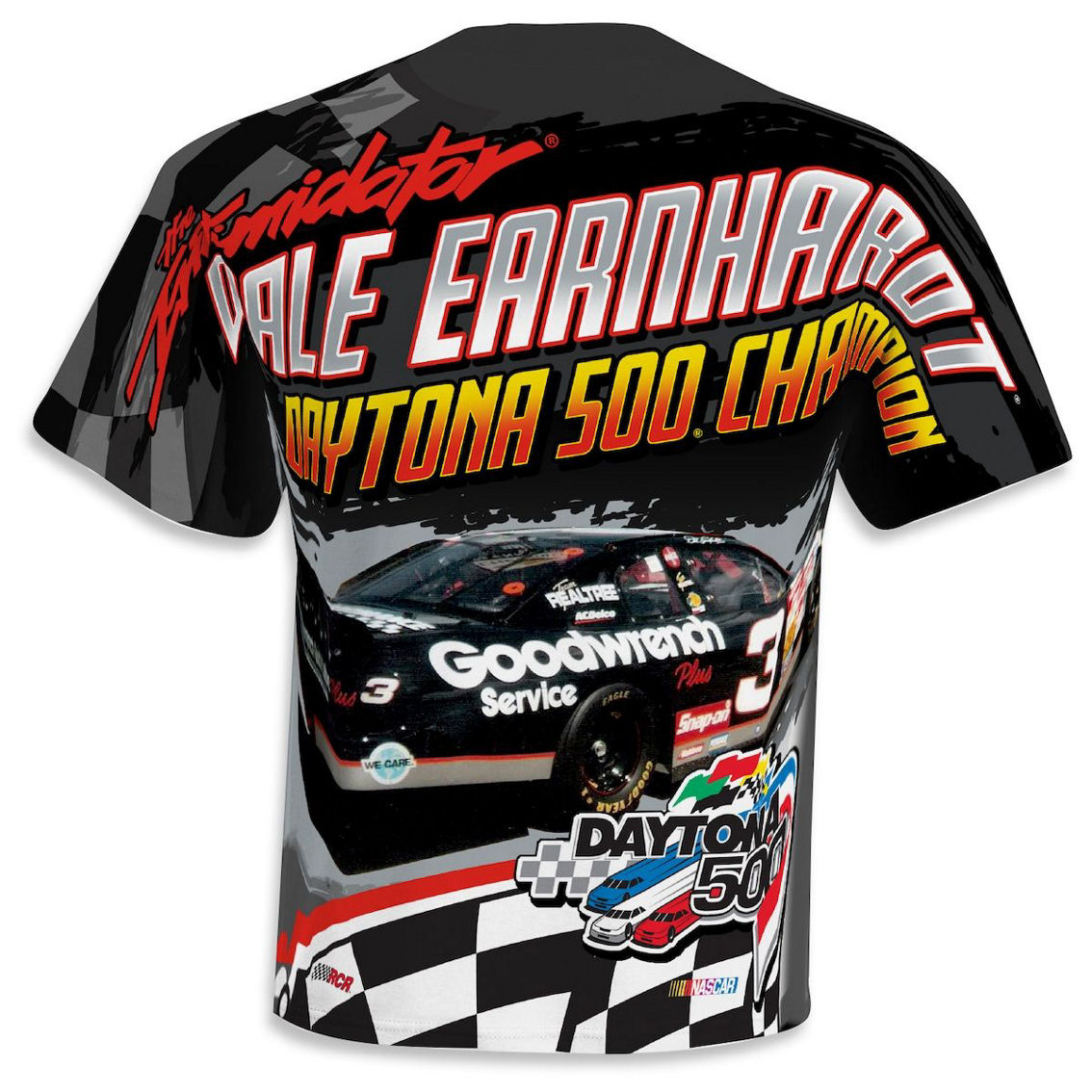 Checkered Flag Sports Men's Sports Black Dale Earnhardt Daytona 500 Legends T-Shirt - Image 4 of 4