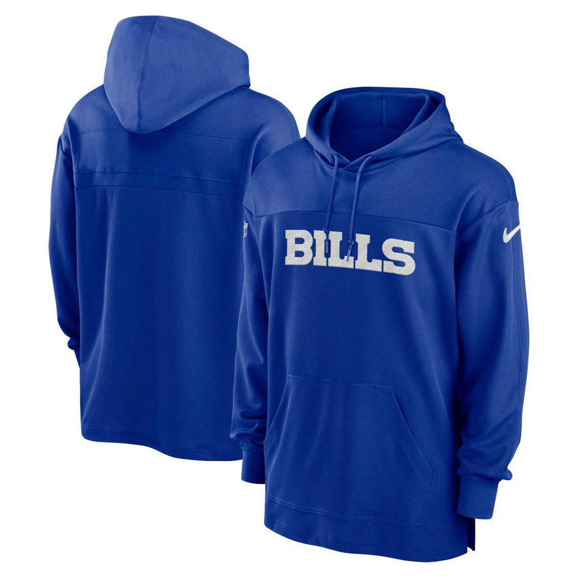 Nike Men's Royal Buffalo Bills 2023 Sideline Lightweight Performance Hooded Top - Image 2 of 4