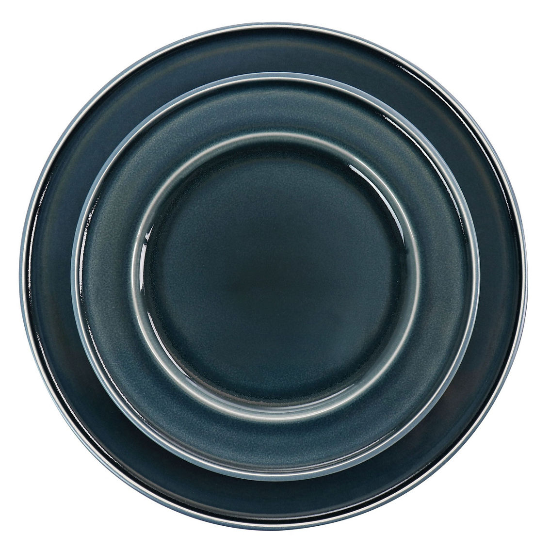 Martha Stewart 12 Piece Speckle Glaze Stoneware Dinnerware Set in Blue - Image 5 of 5